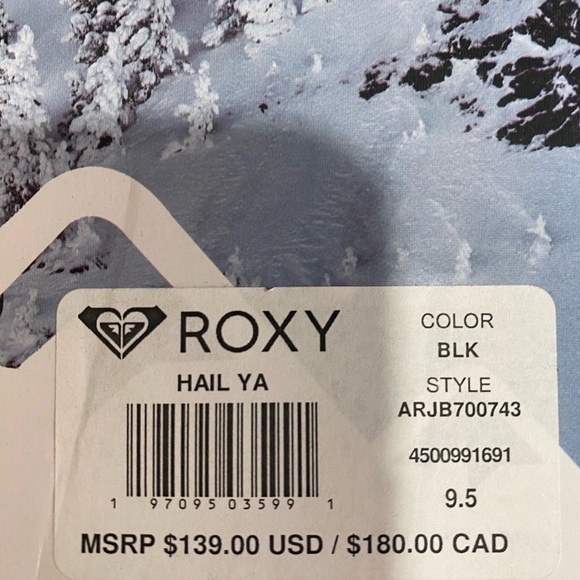 Roxy Hail Ya Black Plaid Flannel Waterproof Lined Ankle Boots size 9.5 NEW - Picture 12 of 12